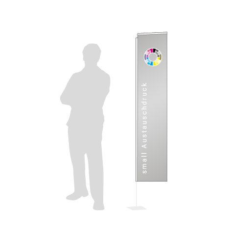 Beachflag Rechteck Austauschdruck | Small (200 cm) | einseitig bedruckt