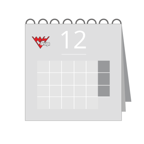 12 Blatt Wandkalender mit Deckblatt